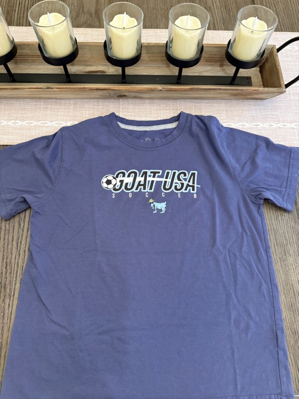 GOAT USA Soccer Short Sleeve Tee - Blue